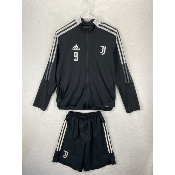 2022/2023 Adidas Juventus Lightweight Track Jacket Short Set Youth Size L 13-14Y - Picture 1 of 10
